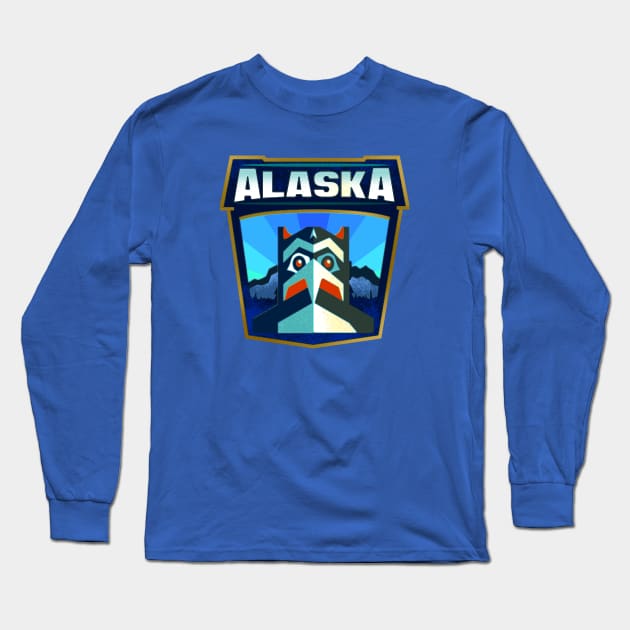 Alaska USA Long Sleeve T-Shirt by Midcenturydave